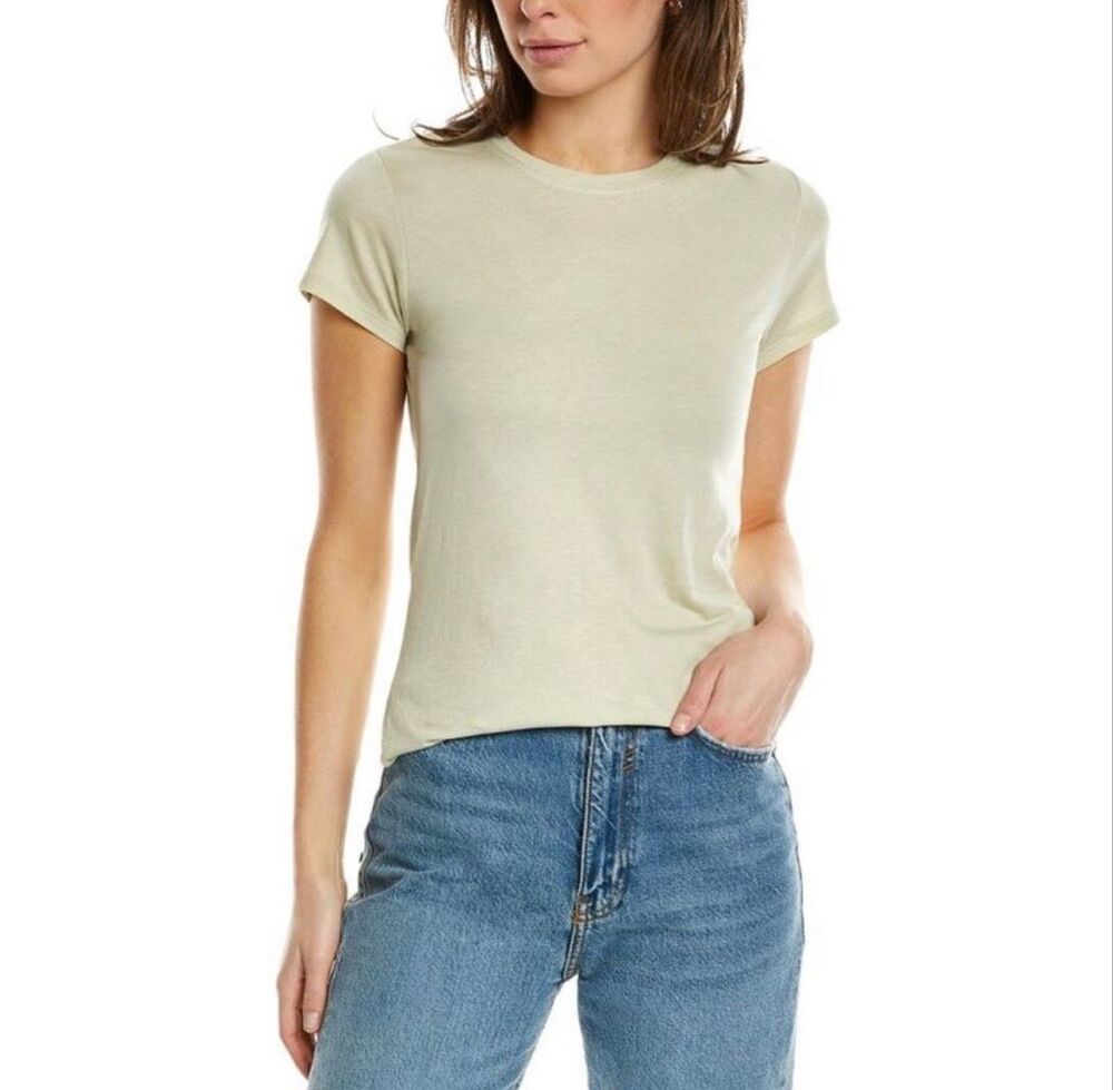 Vince Womens Little Boy T-Shirt, green (white jade) size medium